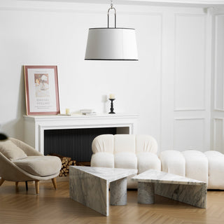 Aurzorora Suspension Vintage Industrielle en Laiton Et Tissu