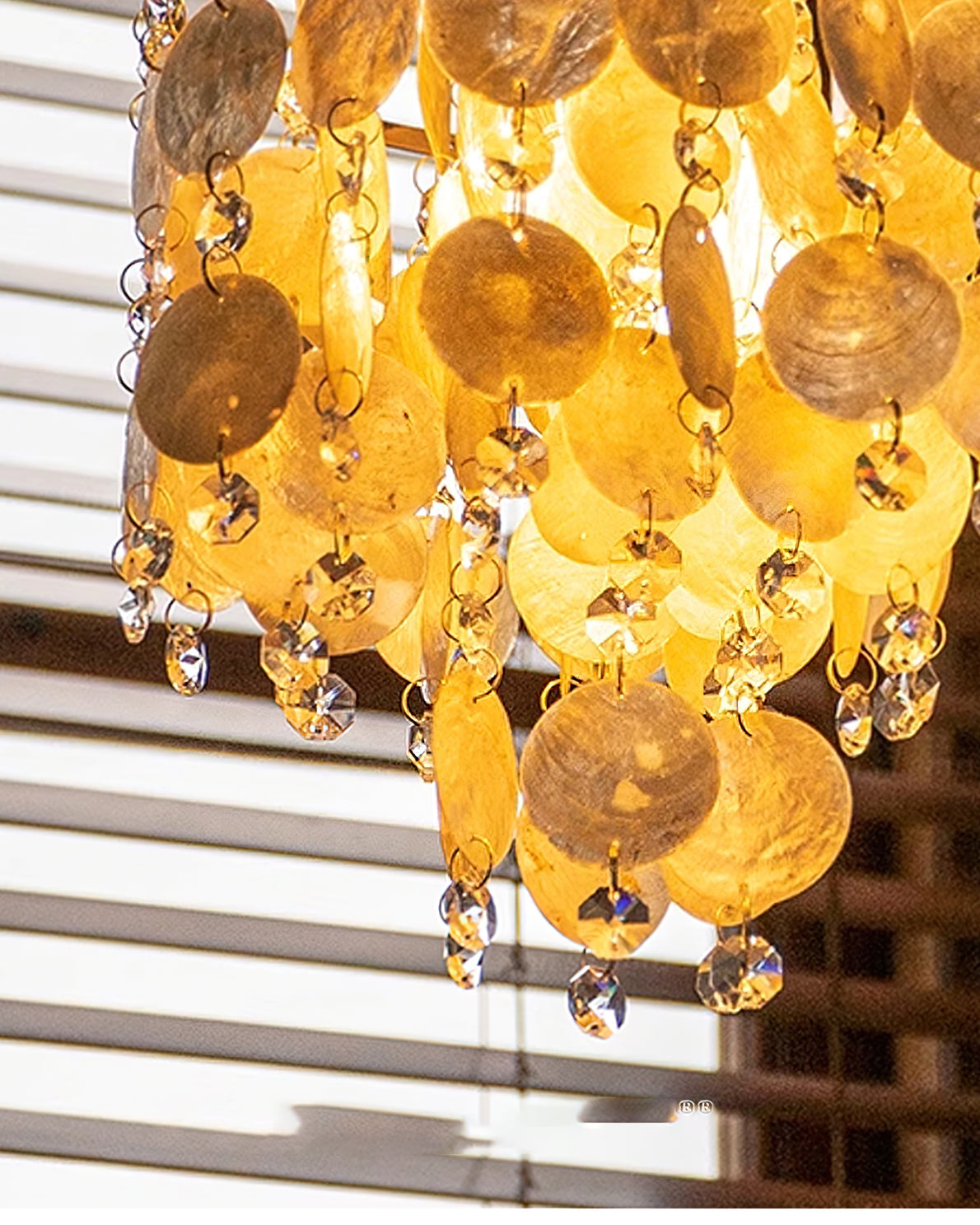 Katinka Pendant Light viewed from below, highlighting the chandelier-style structure.