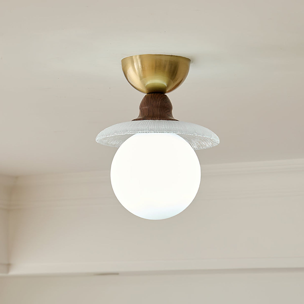 Kaydan Ceiling Lamp hanging over a kitchen island.
