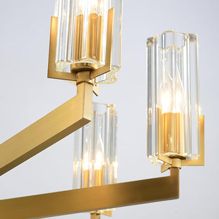 Lustra Lustre Laiton Verre Moderne