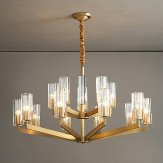 Lustra Lustre Laiton Verre Moderne