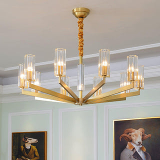 Lustra Lustre Laiton Verre Moderne