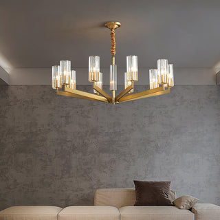 Lustra Lustre Laiton Verre Moderne