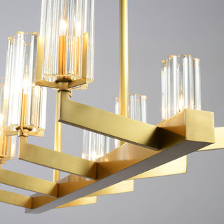 Lustra Lustre Laiton Verre Moderne