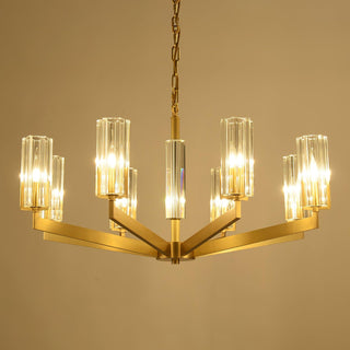 Lustra Lustre Laiton Verre Moderne