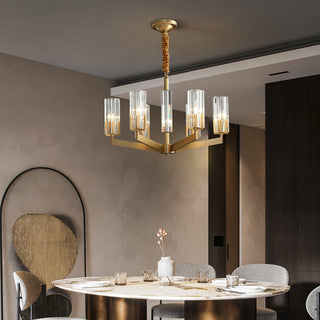 Lustra Lustre Laiton Verre Moderne