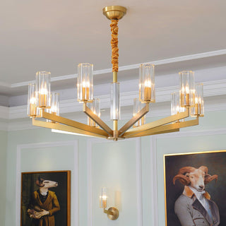 Lustra Lustre Laiton Verre Moderne