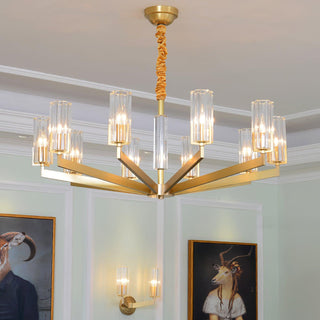 Lustra Lustre Laiton Verre Moderne