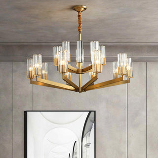 Lustra Lustre Laiton Verre Moderne