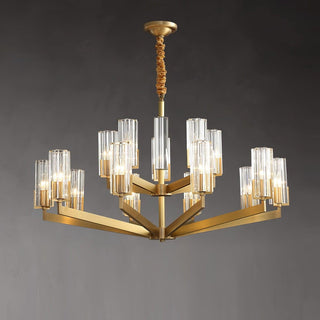 Lustra Lustre Laiton Verre Moderne