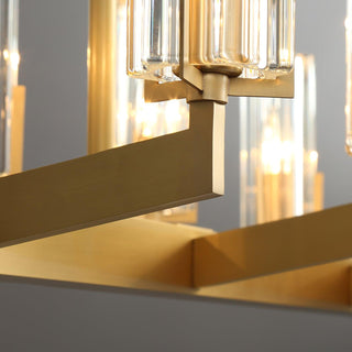 Lustra Lustre Laiton Verre Moderne