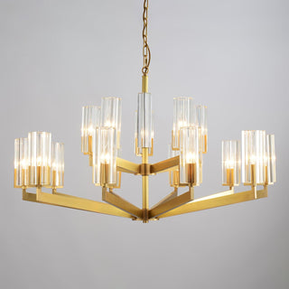 Lustra Lustre Laiton Verre Moderne