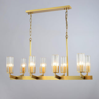 Lustra Lustre Laiton Verre Moderne