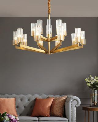 Lustra Lustre Laiton Verre Moderne