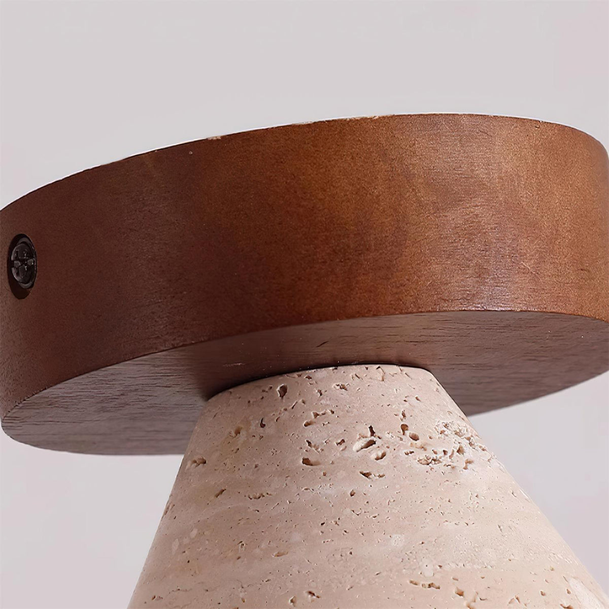 Hudon Travertine Cone Flush Mount Ceiling Light-Neutral Decor