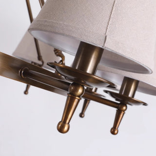 Erveliel Lustre Tissu Laiton Luxe Vintage