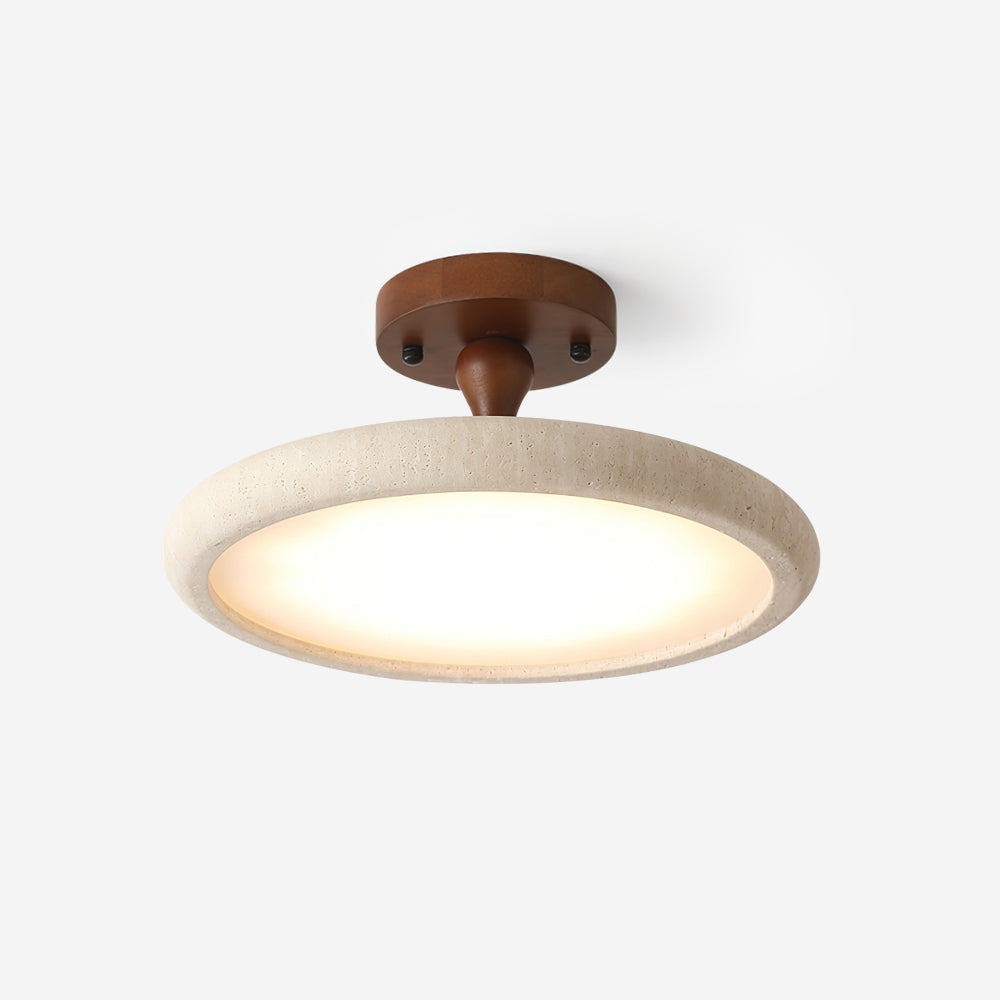 Luvia Ceiling Light Semi Flush Travertine-Neutral Decor