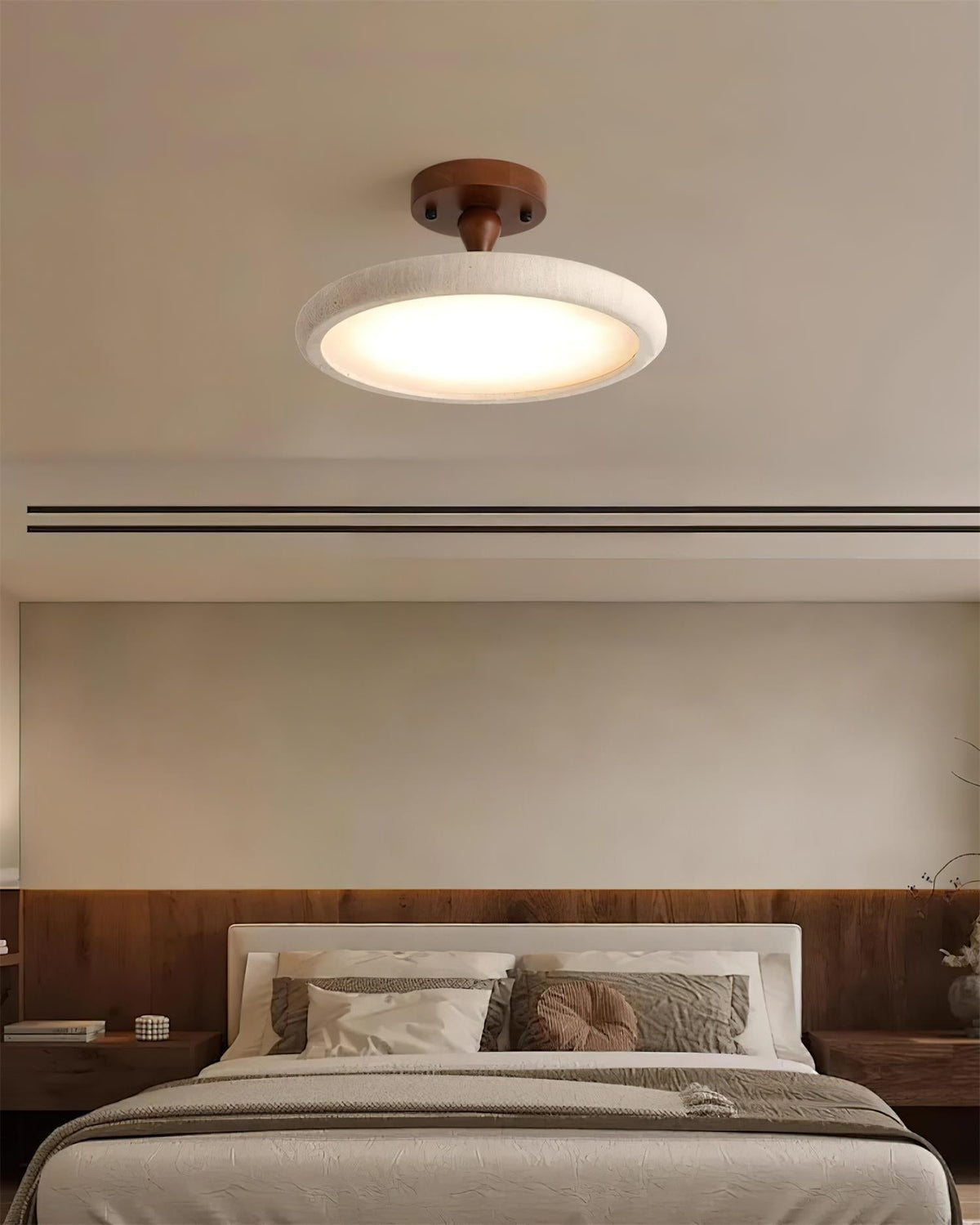 Luvia Ceiling Light Semi Flush Travertine-Neutral Decor