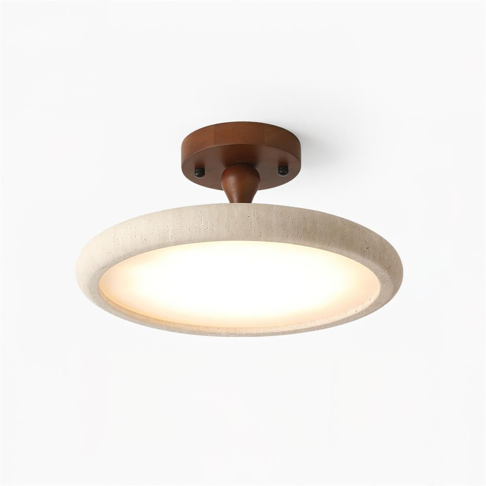 Luvia Ceiling Light Semi Flush Travertine-Neutral Decor