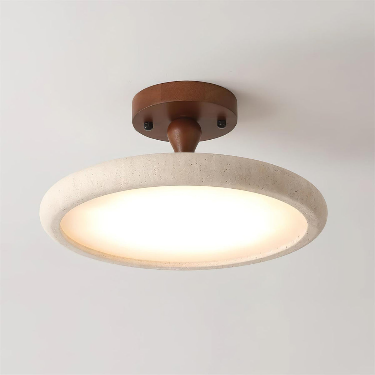 Luvia Ceiling Light Semi Flush Travertine-Neutral Decor