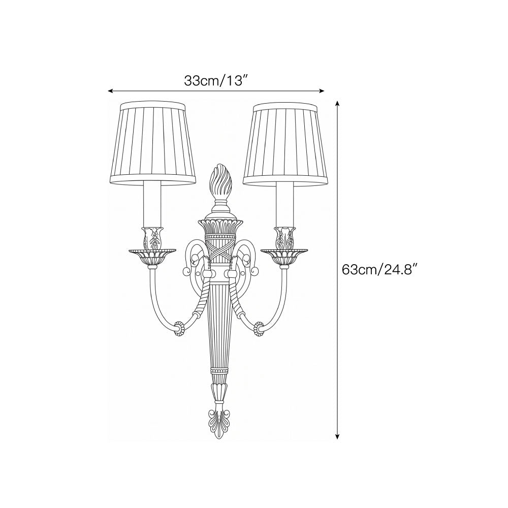 Victoria Applique murale double en tissu