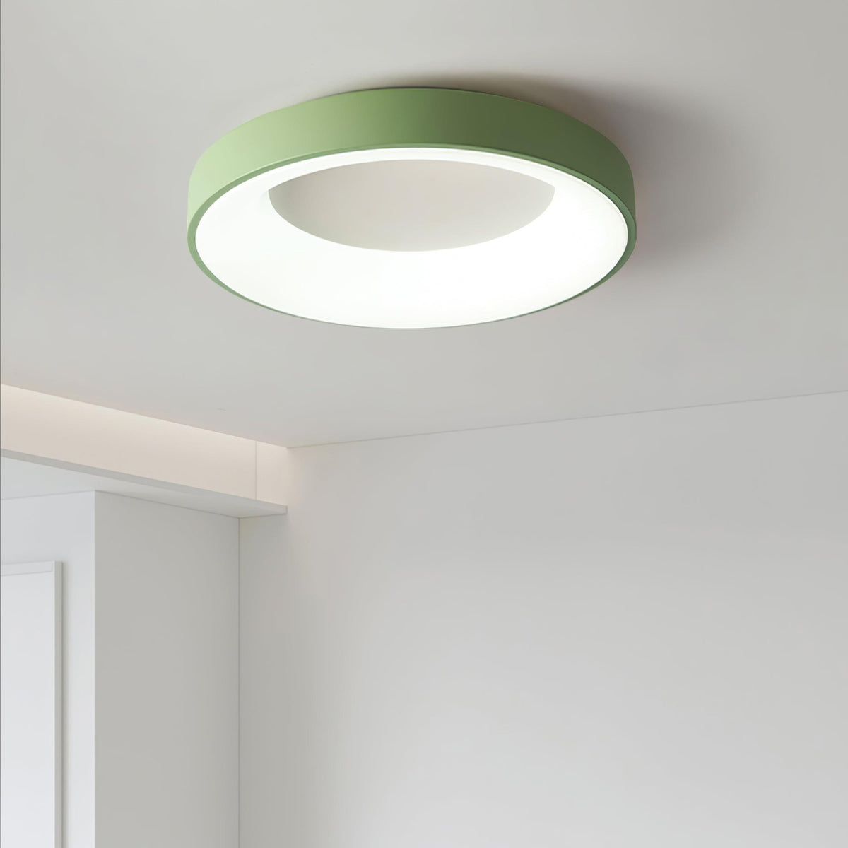 Gaviora Plafonnier en fer contemporain abat-jour vert