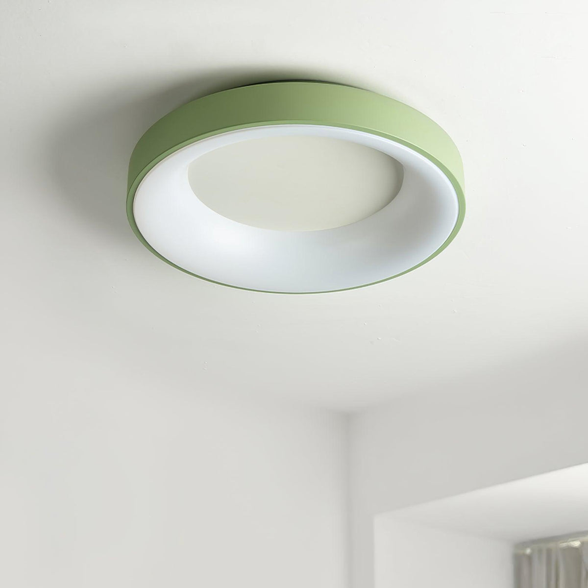 Gaviora Plafonnier en fer contemporain abat-jour vert