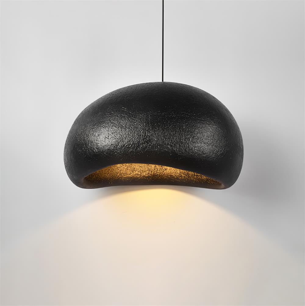 Pendant Lamp Pebble Inspired Organic Form Soft Glow Modern Artistic-Neutral Decor