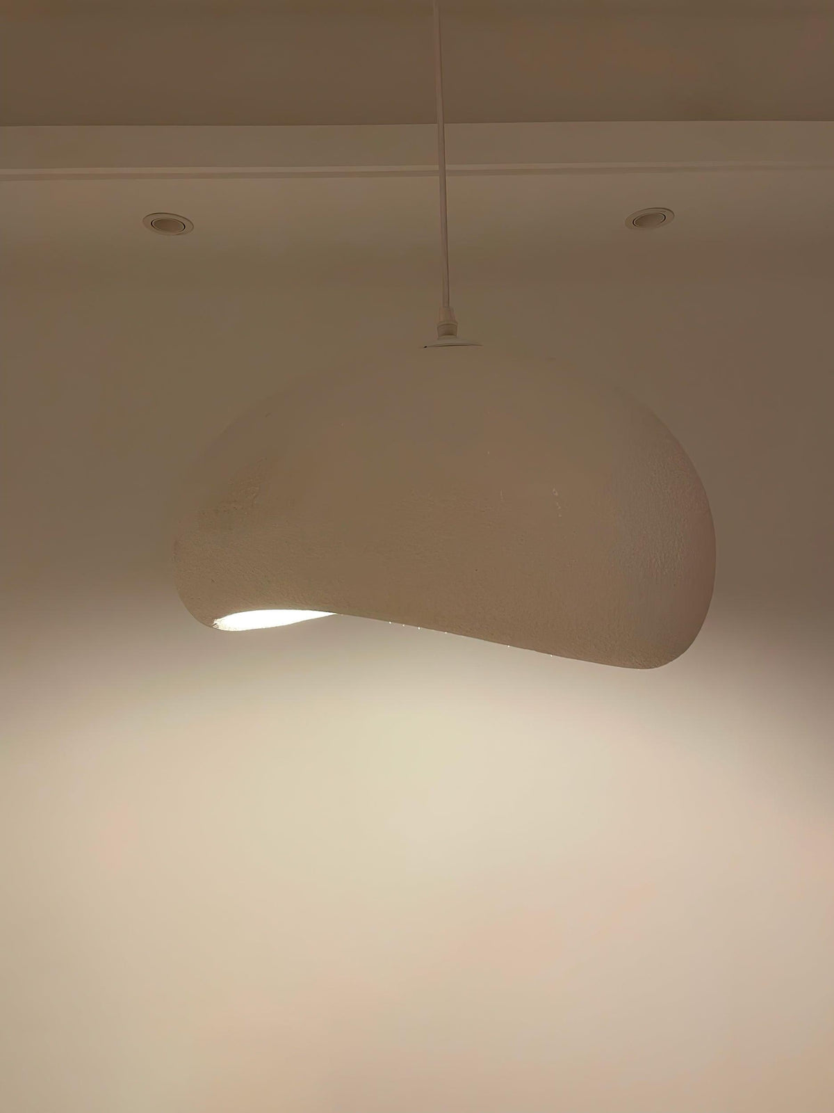 Pendant Lamp Organic Curved Shade Soft Texture Modern Artistic-Neutral Decor