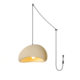 Solara Suspension en Plâtre Demi Dôme à Brancher Wabi Sabi