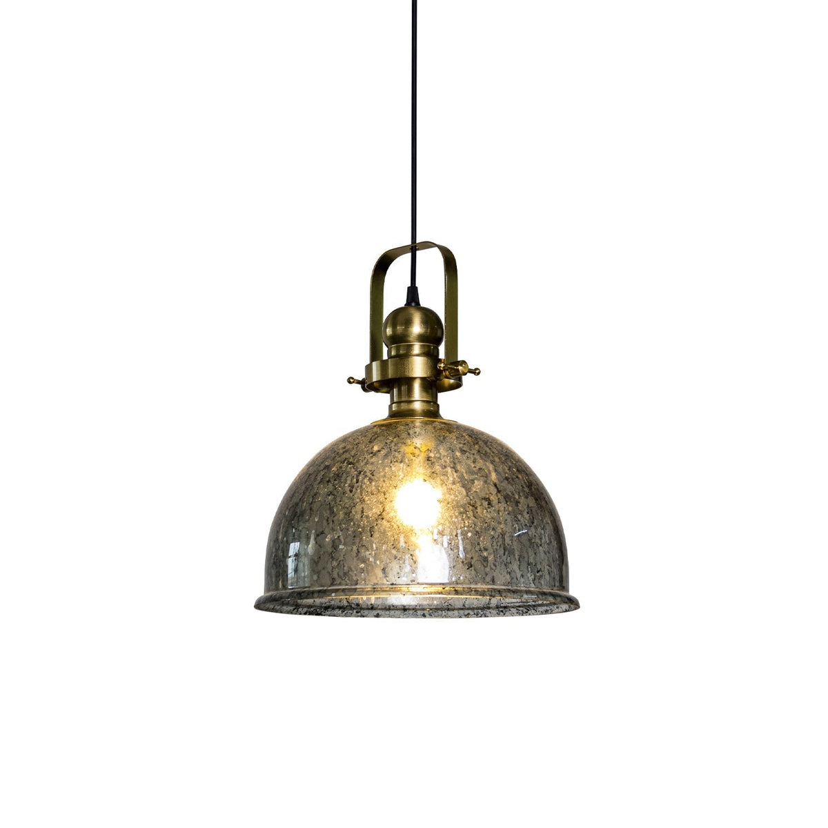 Ilvora Suspension Bois Verre Industriel Vintage