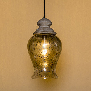 Ilvenel Suspension Bois Verre Industriel Vintage