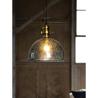 Ilvenel Suspension Bois Verre Industriel Vintage
