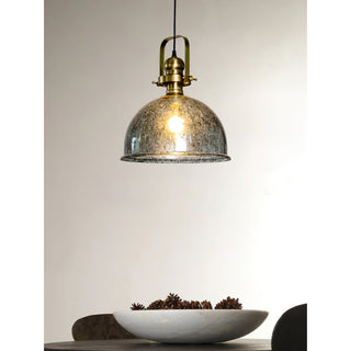 Ilvenel Suspension Bois Verre Industriel Vintage