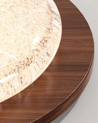 Kidson Plafonnier Résine Texturée Ton Bois LED-Luire