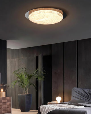 Kidson Plafonnier Résine Texturée Ton Bois LED-Luire