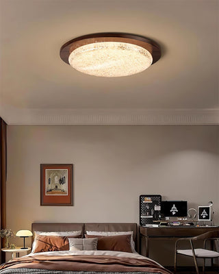 Kidson Plafonnier Résine Texturée Ton Bois LED-Luire