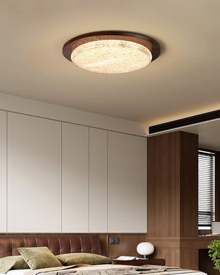 Kidson Plafonnier Résine Texturée Ton Bois LED-Luire