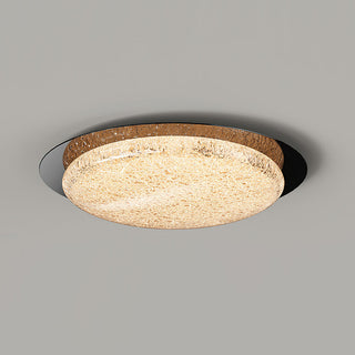 Kidson Plafonnier Résine Texturée Ton Bois LED-Luire