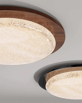 Kidson Plafonnier Résine Texturée Ton Bois LED-Luire
