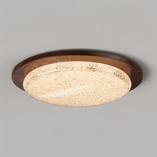 Kidson Plafonnier Résine Texturée Ton Bois LED-Luire