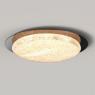 Kidson Plafonnier Résine Texturée Ton Bois LED-Luire