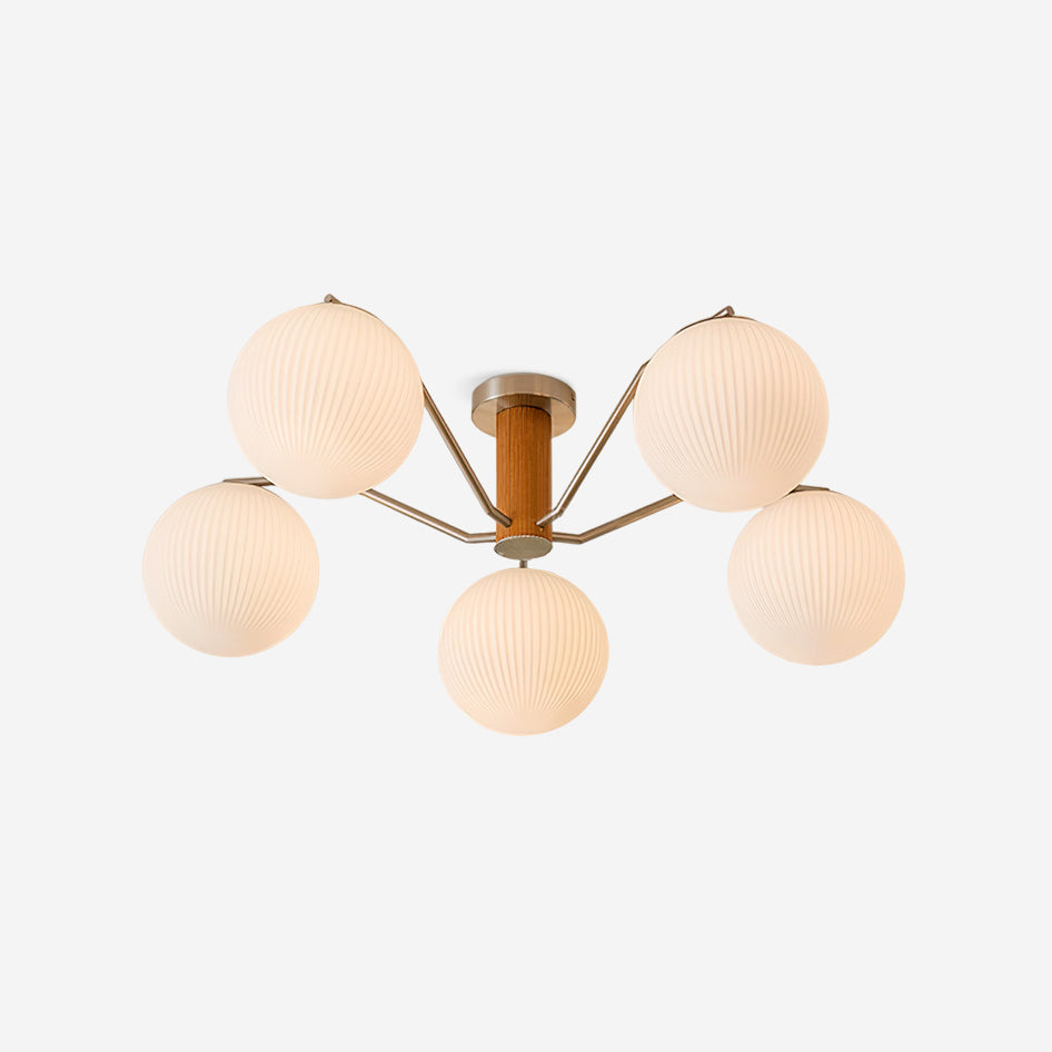 Ceiling Light LED/Incandescent Globe Flush Mount for Living Room-Neutral Decor