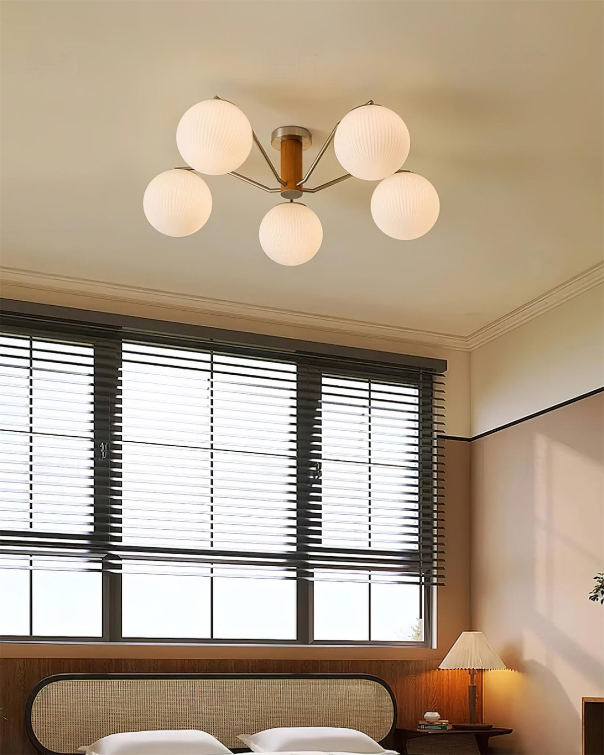 Ceiling Light LED/Incandescent Globe Flush Mount for Living Room-Neutral Decor