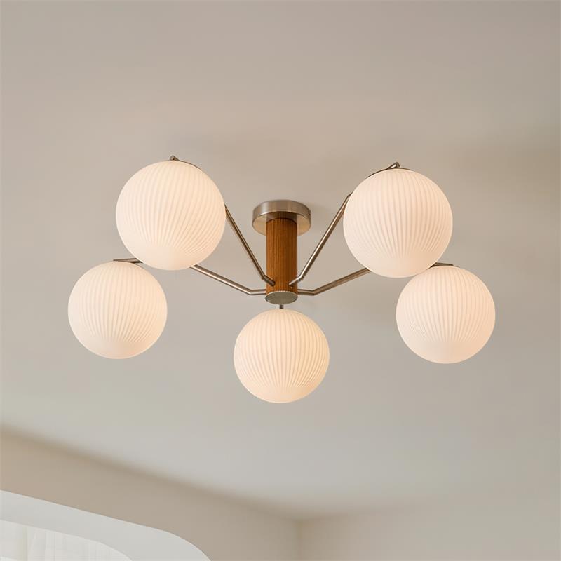 Ceiling Light LED/Incandescent Globe Flush Mount for Living Room-Neutral Decor