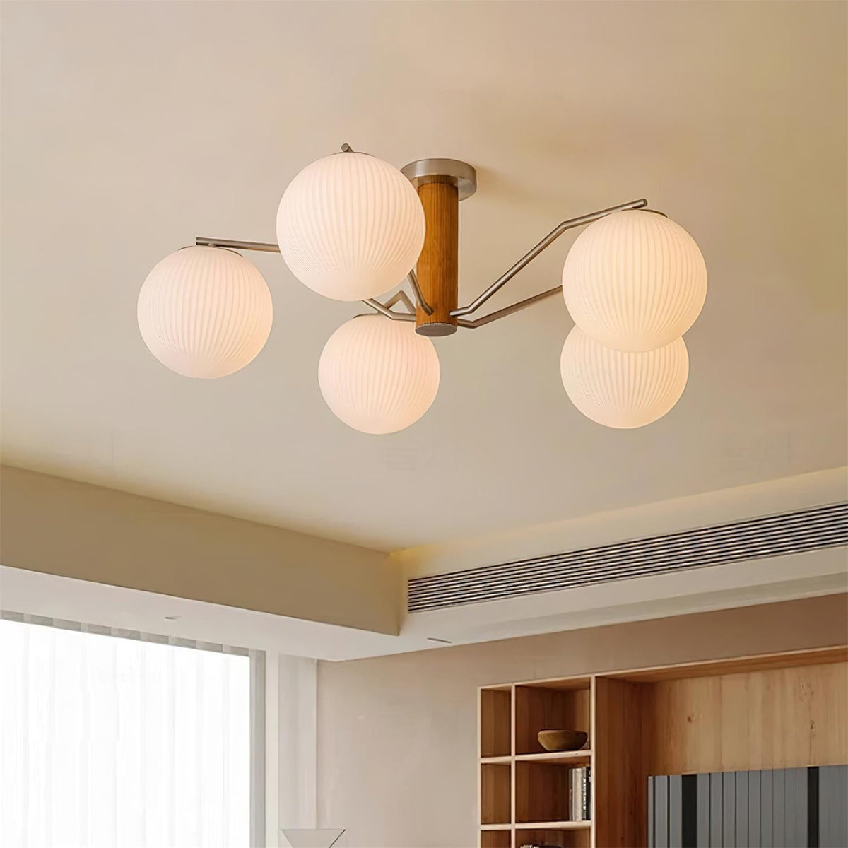 Ceiling Light LED/Incandescent Globe Flush Mount for Living Room-Neutral Decor