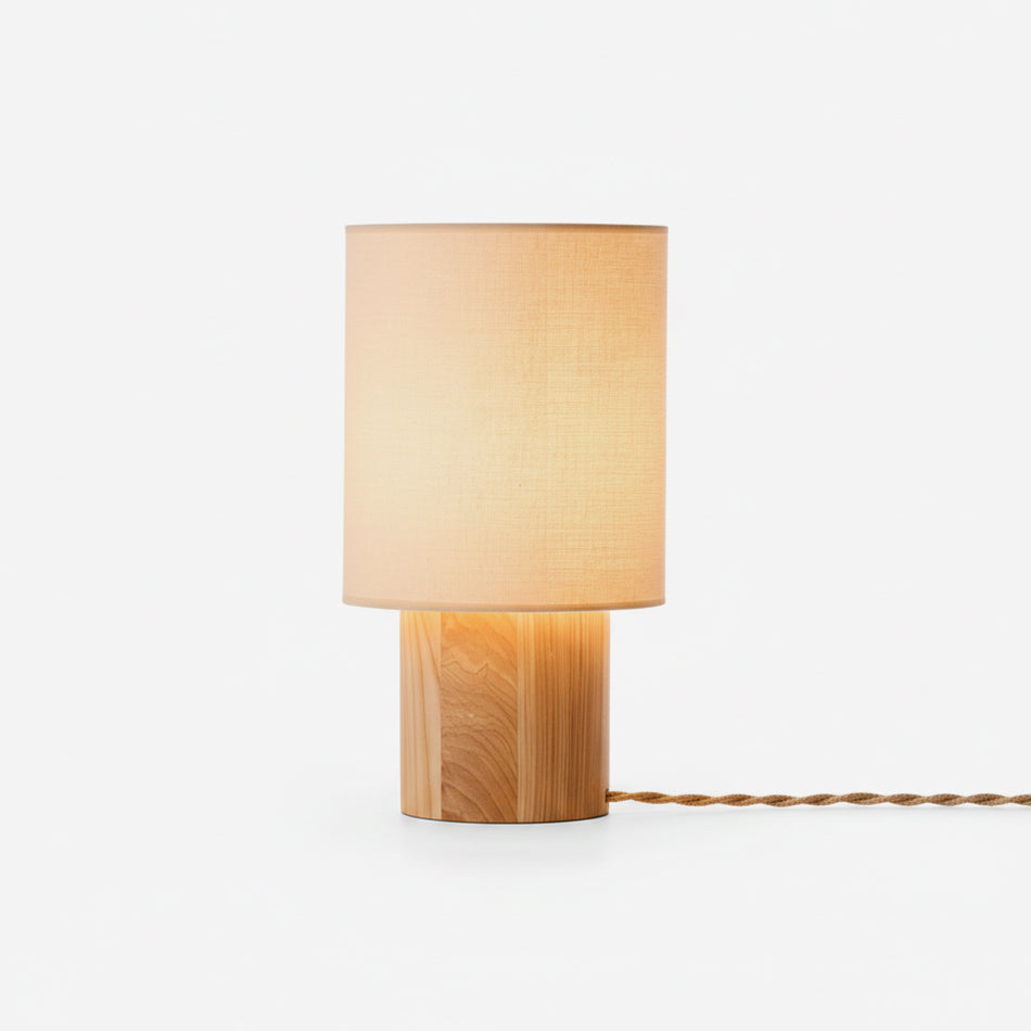 Alderielle Lampe de Table en Bois Noyer