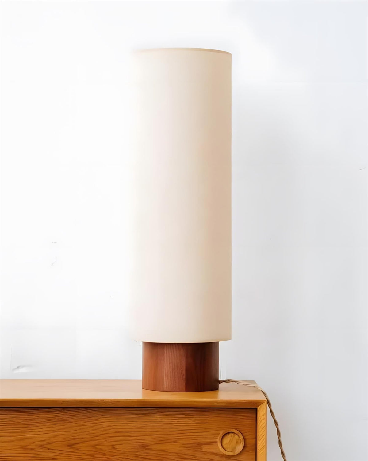 Alderielle Lampe de Table en Bois Noyer
