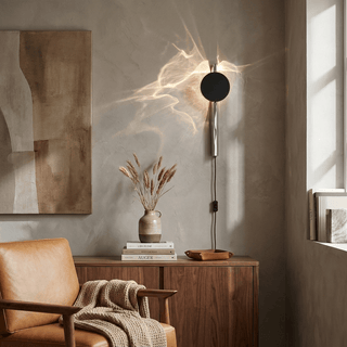 Kinetic Shadow Plug-in Wall Lamp-Neutral Decor