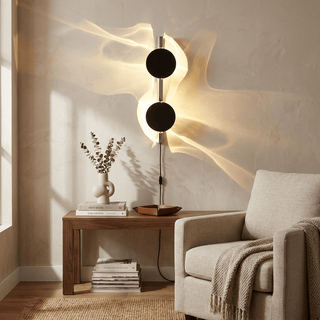 Kinetic Shadow Plug-in Wall Lamp-Neutral Decor